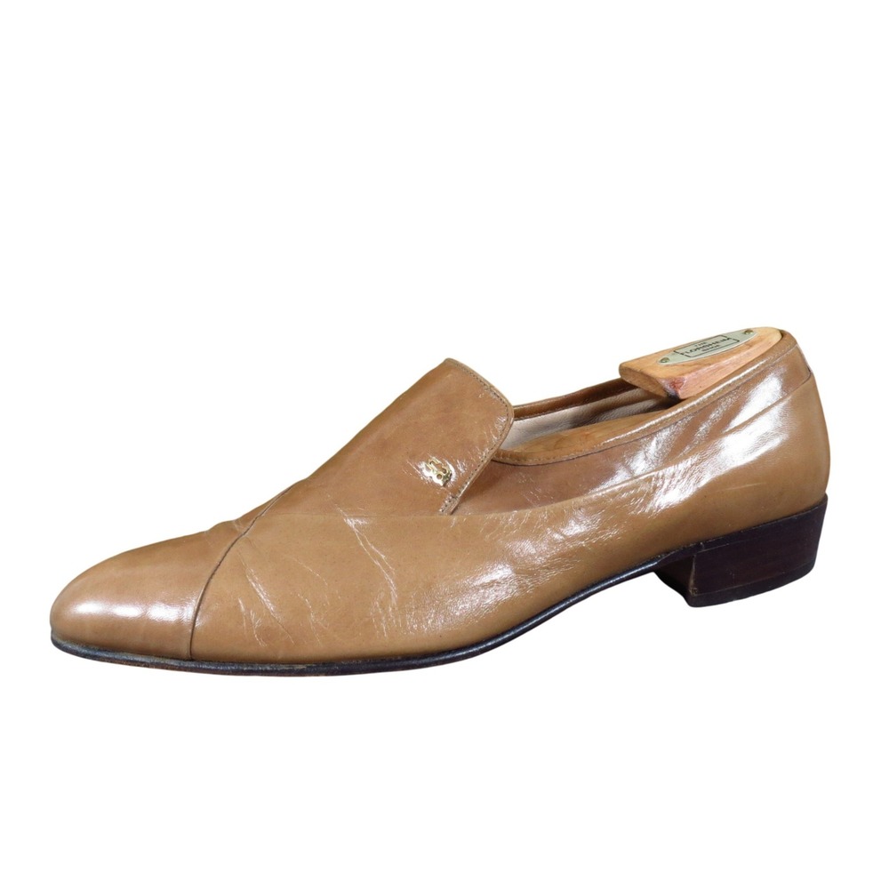 Stacy Adams Women Loafers Size 9.5 Professional Formal Tan Leather Made in Spain